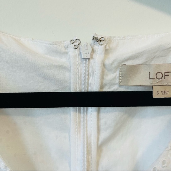 Loft Eyelet Flutter Cuff Shift Dress wedding party size 6 - Picture 8 of 14